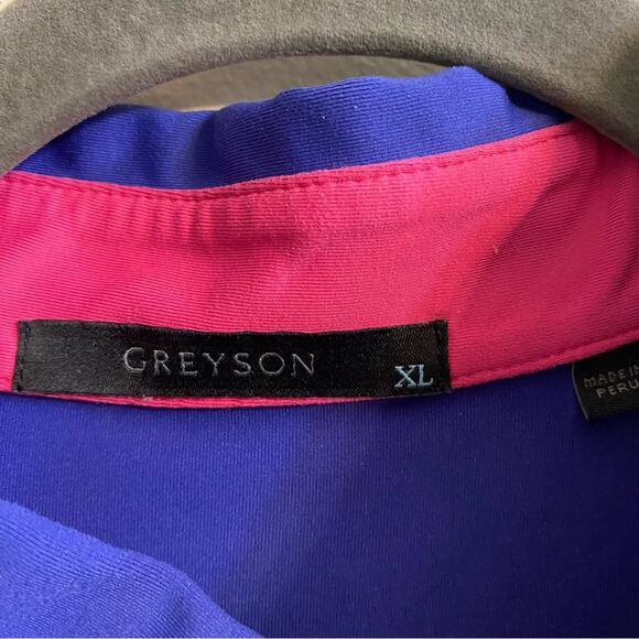 Greyson Natchez Polo Shirt Mens XL Relaxed Blue Pink Collared Golf Casual Top - Picture 5 of 15